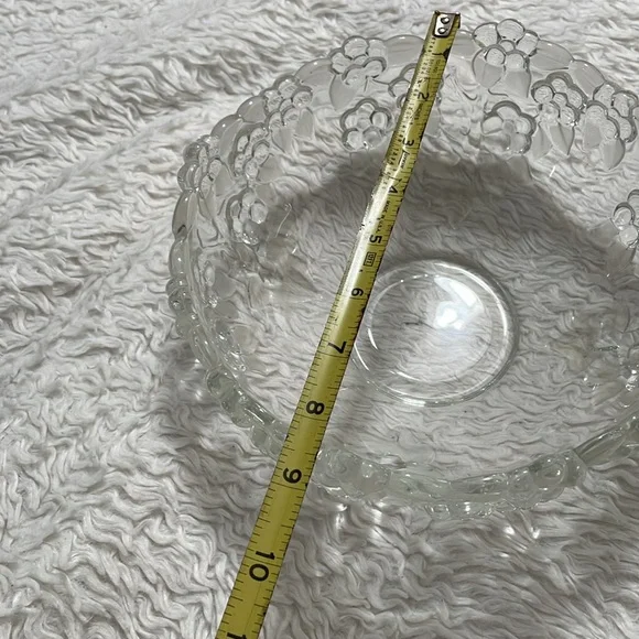 Mikasa Crystal Floral Clear Round bowl EUC - Picture 5 of 5